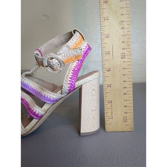 Antonio Melani Gwindolin Raffia‎ T-Strap Dress Block Heeled Sandals Size 7.5 - Picture 8 of 8